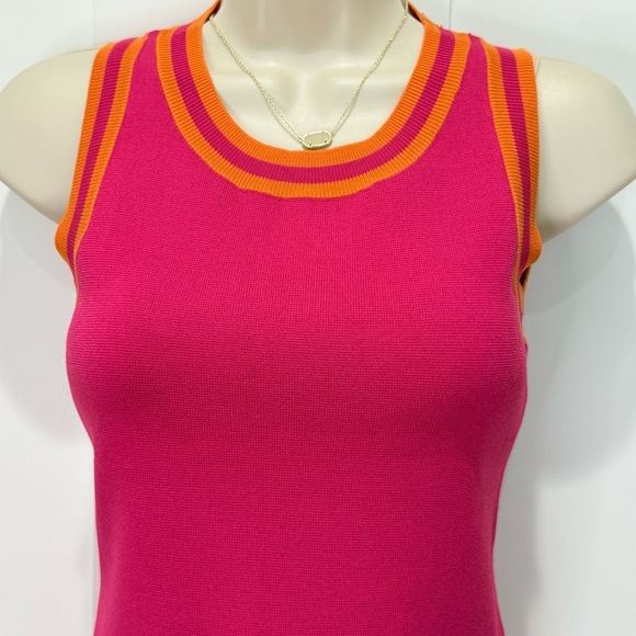 House of Harlow 1960 Knit Skirt Set Small Pink Orange Y2K Retro Two Piece Crop - Picture 9 of 9